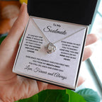 To My Soulmate - Love You Longer - Love Knot Pendant Necklace