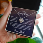 To My Daughter From Dad - I Believe in You - Love Knot Message Card Gift Box