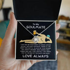 To My Soulmate Not Your Knight in Shining Armor Love Knot Necklace