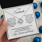 To My Soulmate - Love You Longer - Love Knot Pendant Necklace
