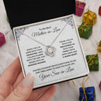 Mother-in-Law Personalized Gift Love Knot Necklace from Son-in-Law