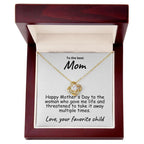 To My Mom Happy Mother's Day Love Knot Necklace