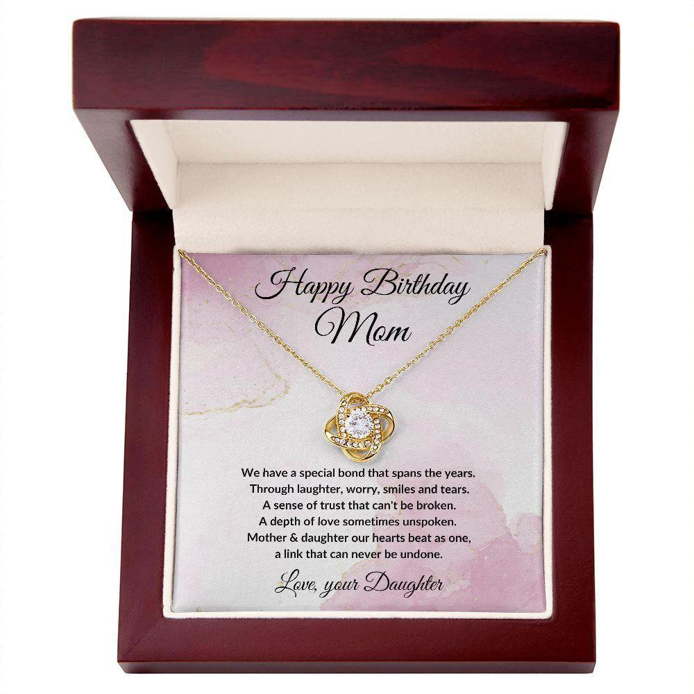 Birthday Gift for Mom - A Special Bond - Love Knot Necklace