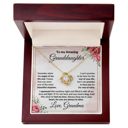 To My Amazing Granddaughter Love Knot Necklace - Mallard Moon Gift Shop