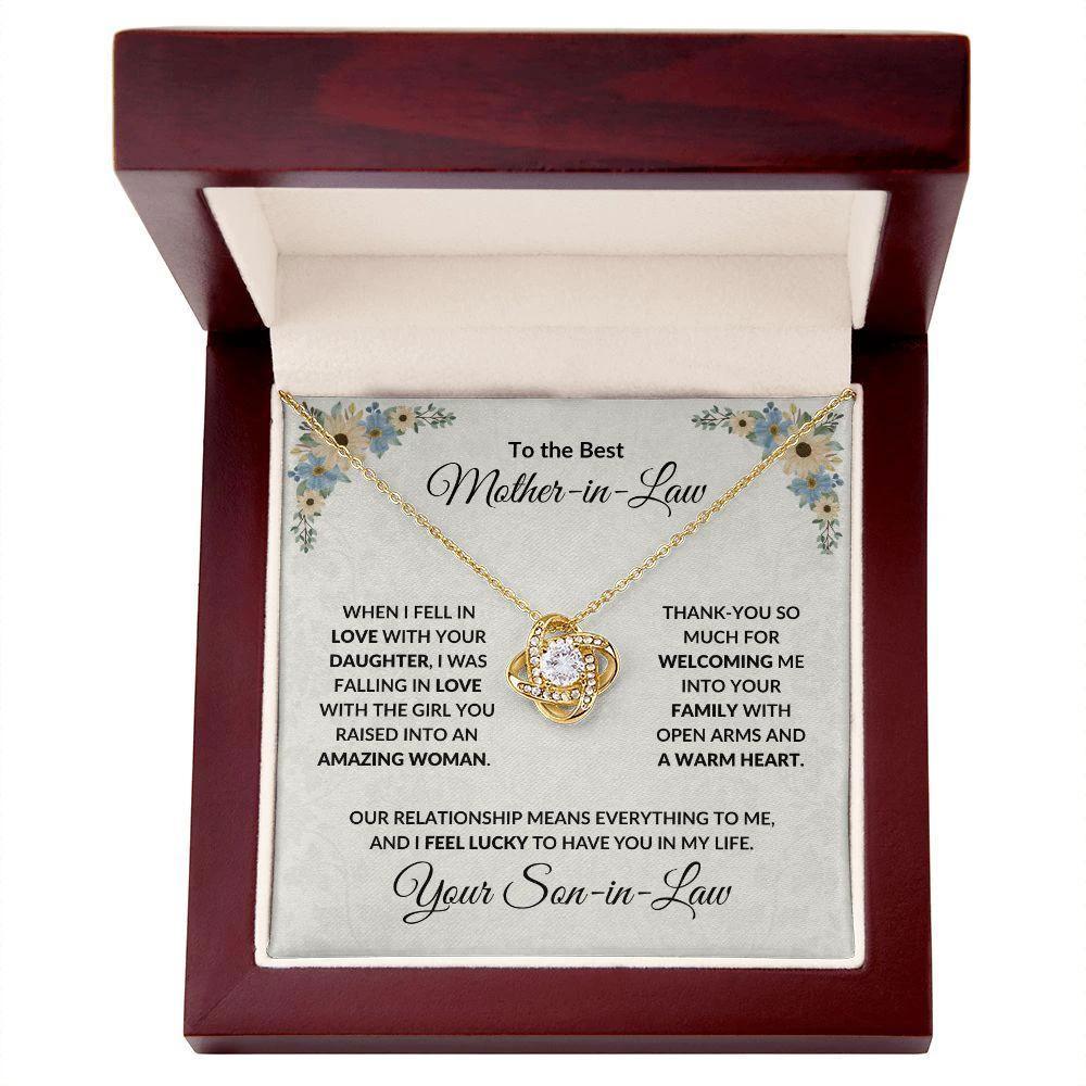 Mother-in-Law Gift Love Knot Necklace from Son-in-Law