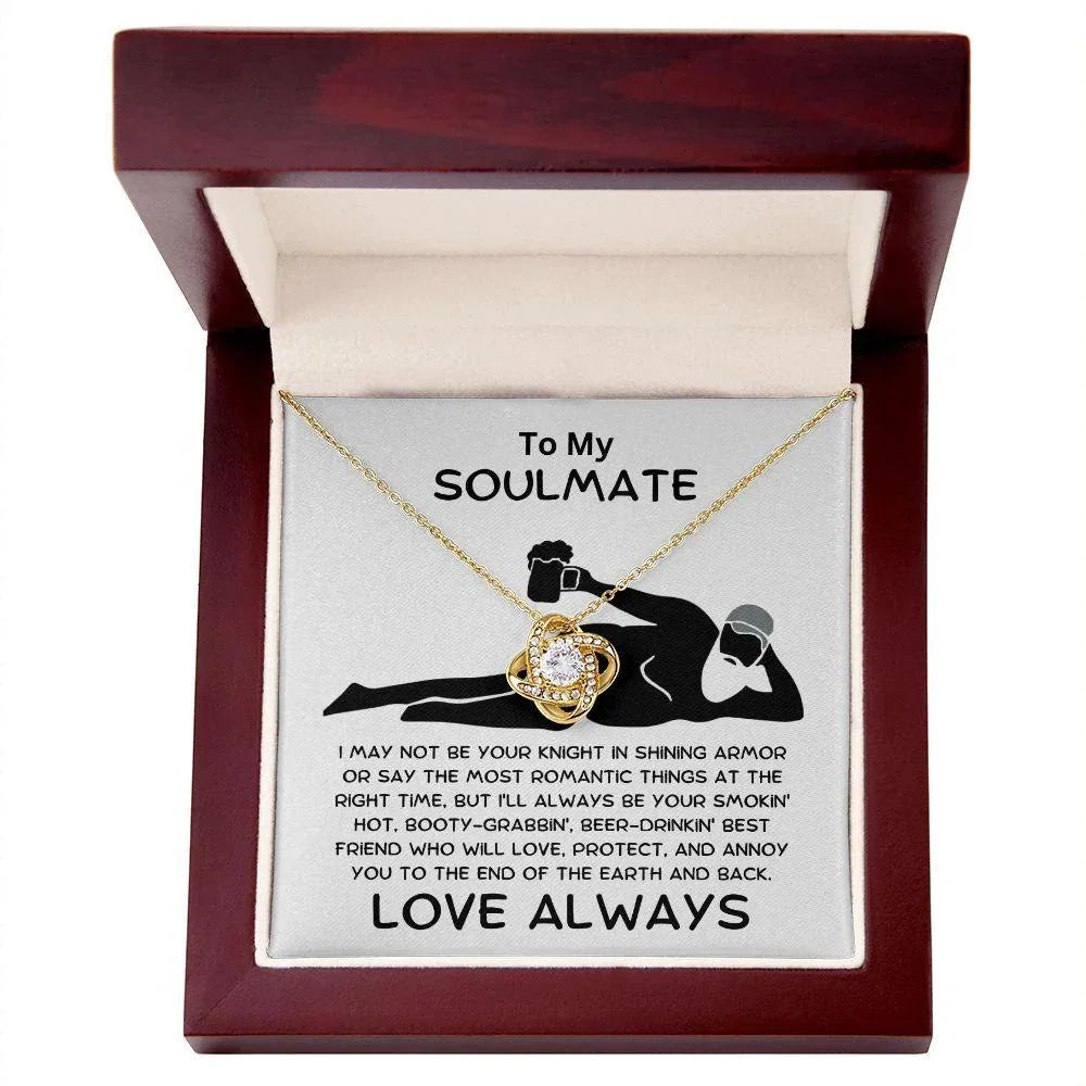 Gift for Soulmate - Smokin' Hot Love Knot Necklace