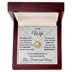 To My Beautiful Wife You Make My Heart Smile Love Knot Necklace
