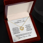 To the Best Mother-in-Law Love Knot Necklace Personalized From Son-in-Law
