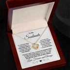 To My Soulmate I Found My Missing Piece Love Knot Necklace with Message Card and Gift Box