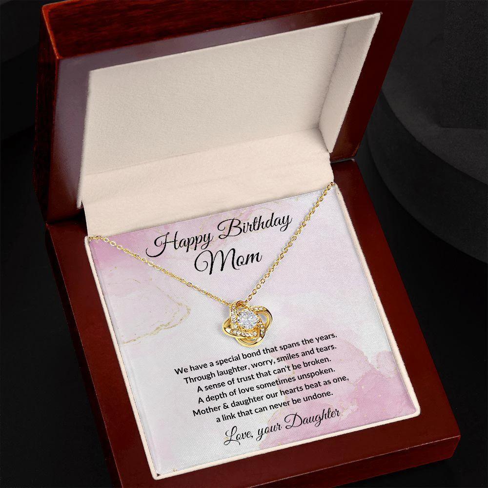 Birthday Gift for Mom - A Special Bond - Love Knot Necklace