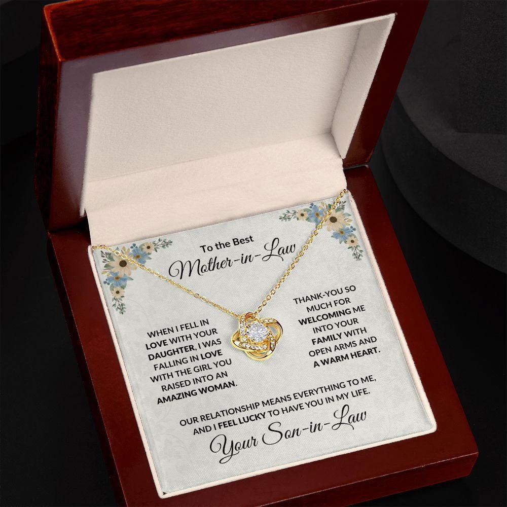 Mother-in-Law Gift Love Knot Necklace from Son-in-Law