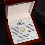 To My Beautiful Wife You Make My Heart Smile Love Knot Necklace