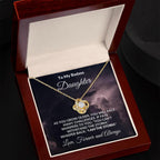 To My Badass Daughter - The Storm - Love Knot Necklace with Message Card