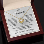 To My Soulmate Love Forever and Always Love Knot Necklace