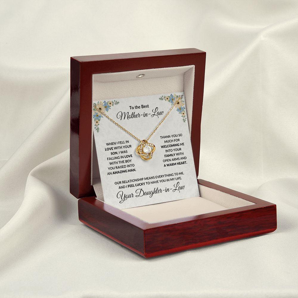 Gift for Mother-in-Law Love Knot Necklace from Daughter-in-Law - Mallard Moon Gift Shop