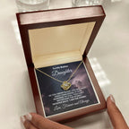 To My Badass Daughter - The Storm - Love Knot Necklace with Message Card