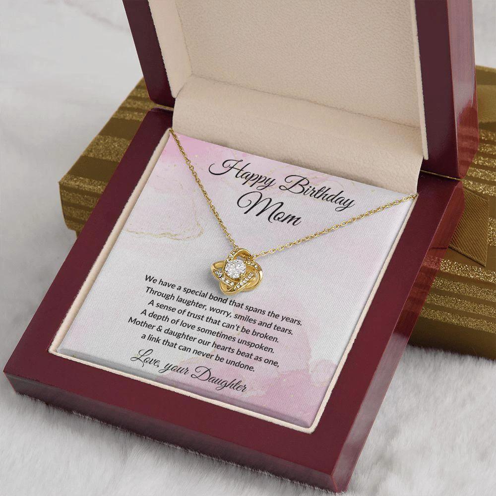 Birthday Gift for Mom - A Special Bond - Love Knot Necklace