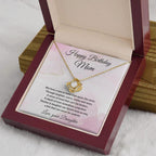 Birthday Gift for Mom - A Special Bond - Love Knot Necklace