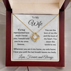 To My Wife - My Last Breath - Love Knot Necklace and Gift Box