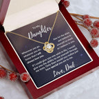 To My Daughter From Dad - I Believe in You - Love Knot Message Card Gift Box