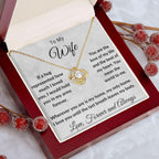 To My Wife - My Last Breath - Love Knot Necklace and Gift Box
