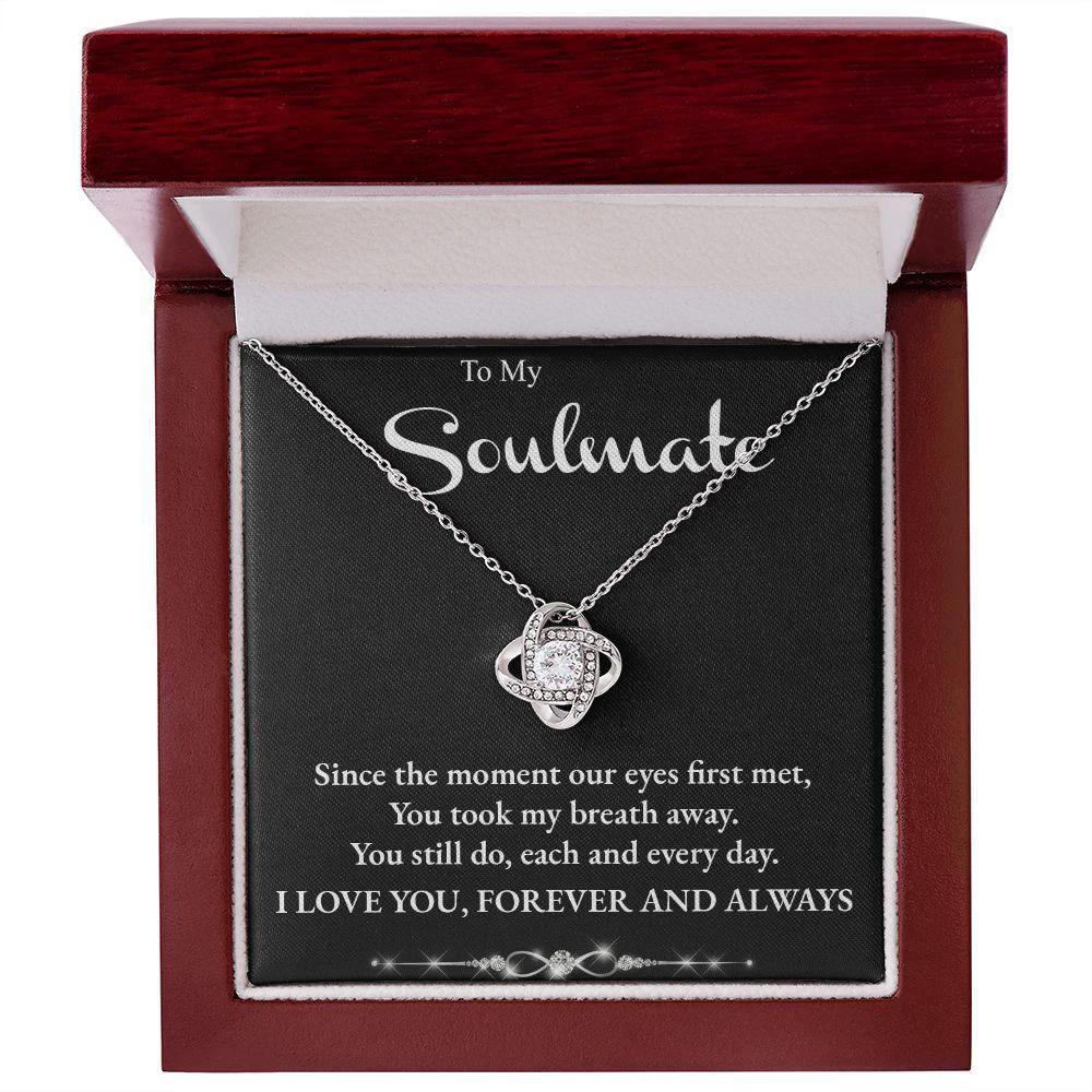 Soulmate You Took My Breath Away Love Forever and Always Pendant Necklace