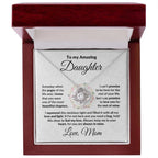 To My Amazing Daughter - I Promise - Love Knot Necklace with Message Card and Gift Box