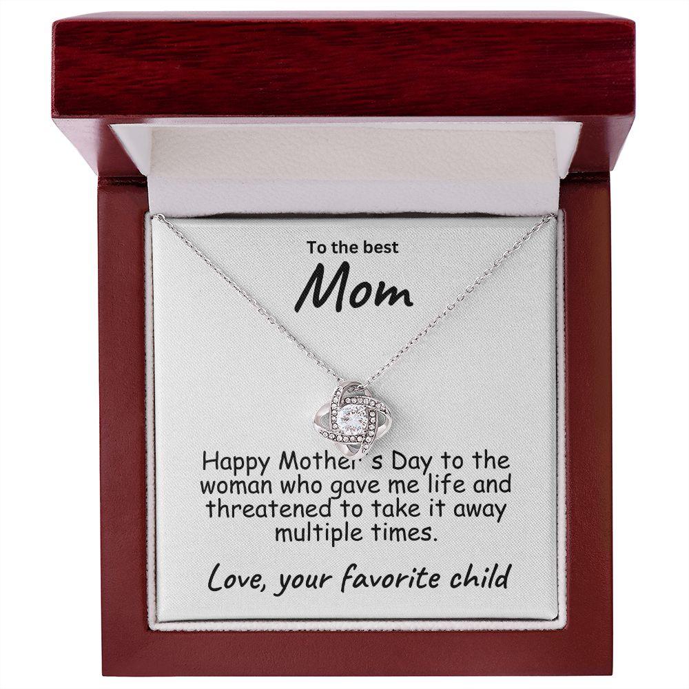 To My Mom Happy Mother's Day Love Knot Necklace - Mallard Moon Gift Shop