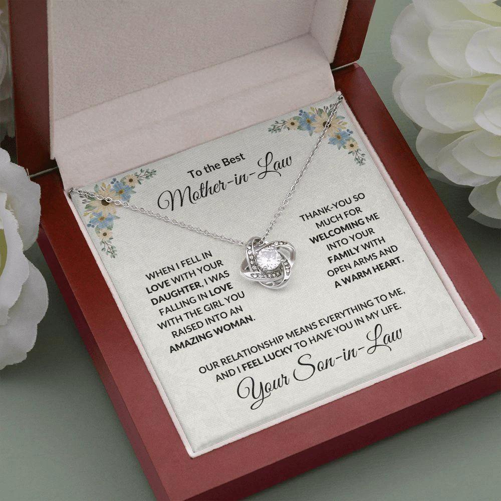 Mother-in-Law Gift Love Knot Necklace from Son-in-Law