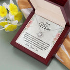 Gift for Mom from Son Love Knot Necklace with Message Card Gift Box