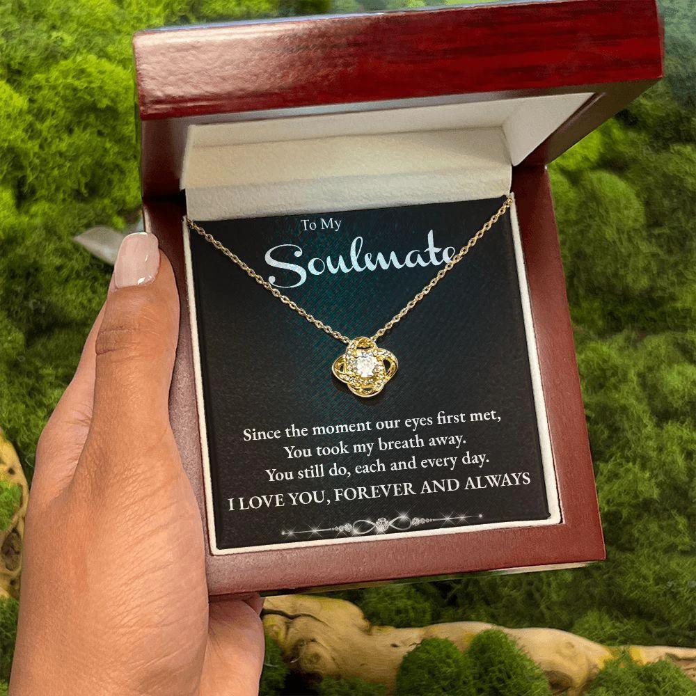 Soulmate You Took My Breath Away Love Forever and Always Pendant Necklace