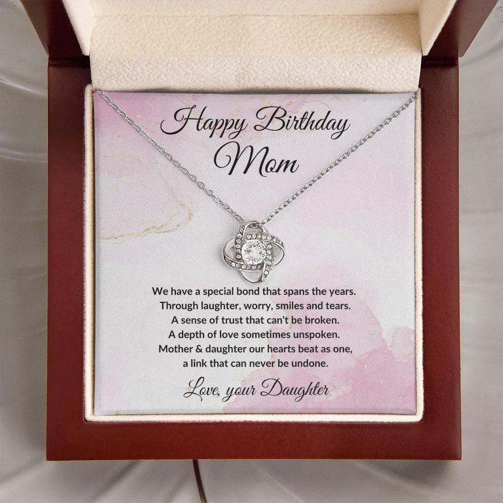 Birthday Gift for Mom - A Special Bond - Love Knot Necklace