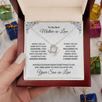 Mother-in-Law Personalized Gift Love Knot Necklace from Son-in-Law