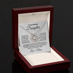 To My Amazing Daughter - I Promise - Love Knot Necklace with Message Card and Gift Box