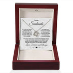 To My Soulmate I Found My Missing Piece Love Knot Necklace with Message Card and Gift Box