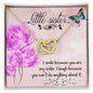 I Smile Because you are my Little Sister Interlocking Hearts Necklace - Mallard Moon Gift Shop