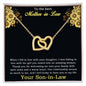 Gift for Mother-in-law from Son-in-Law Gold and Silver Interlocking Heart Pendant Necklace - Mallard Moon Gift Shop