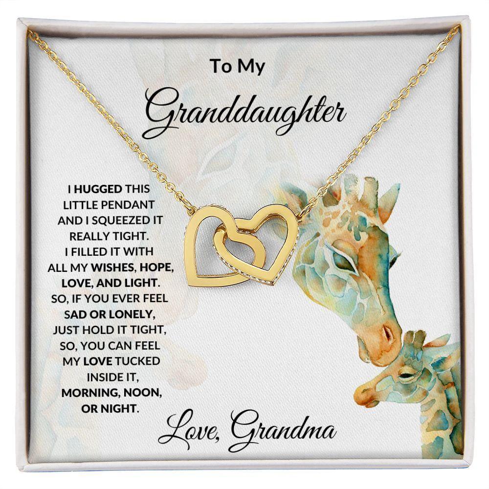 Gift for Granddaughter Interlocking Hearts Necklace