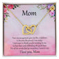 Gift for Mom - Unspoken Words - Interlocking Hearts Necklace Message Card Gift Box - Mallard Moon Gift Shop