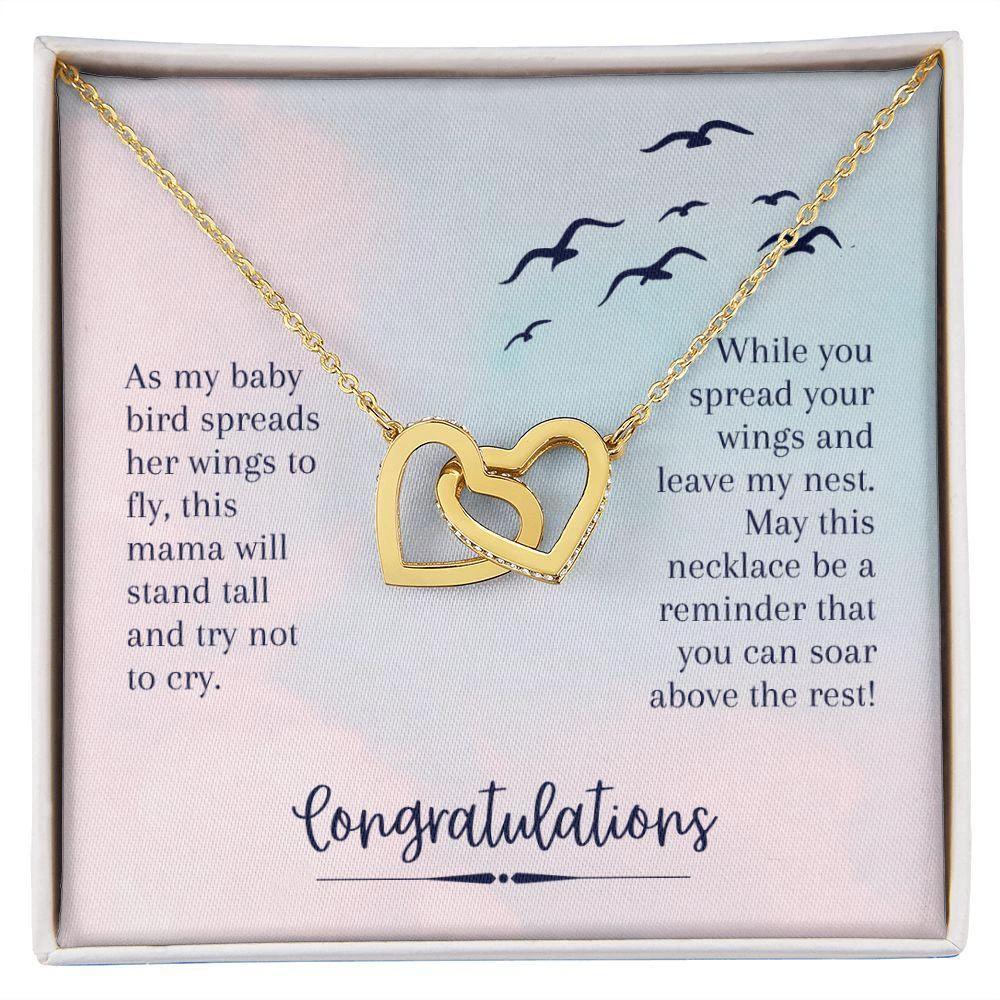 Graduation Gift - Soar Above the Rest Interlocking Hearts Necklace