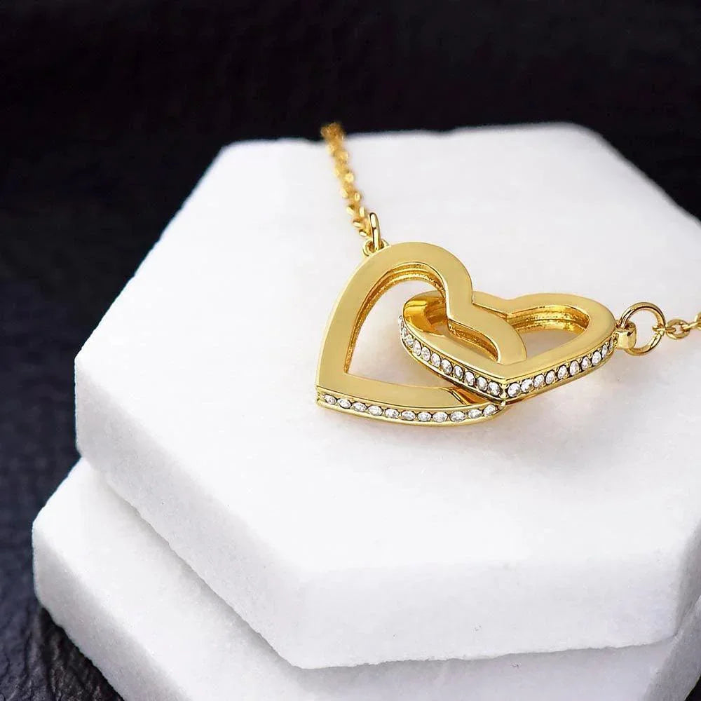 To My Granddaughter Love and Light Hearts Necklace