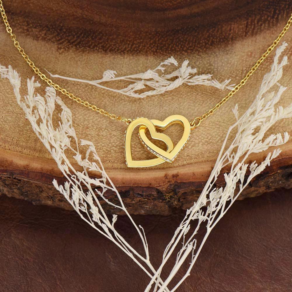 Gift for Granddaughter Interlocking Hearts Necklace