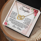 To My Amazing Daughter - I Promise to Love You - Interlocking Hearts Necklace
