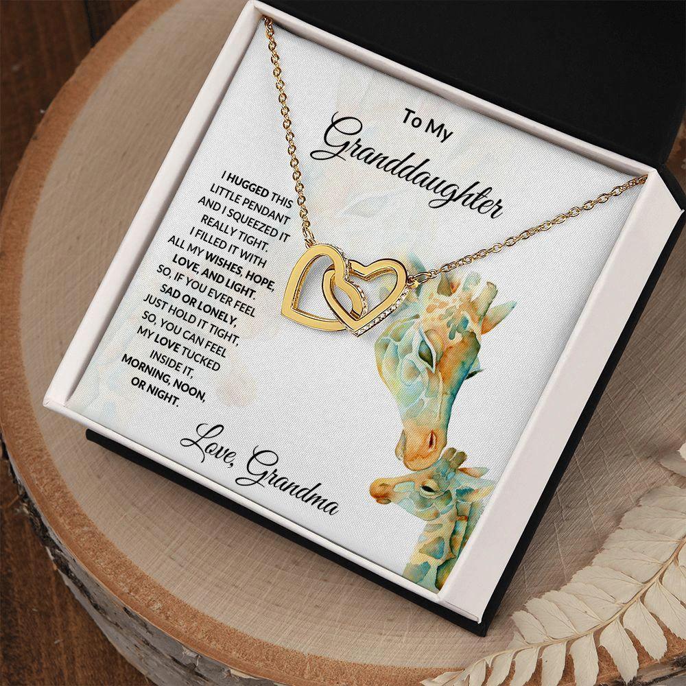 Gift for Granddaughter Interlocking Hearts Necklace