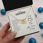 To My Daughter - Greatest Joy - Interlocking Hearts Necklace