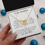 To My Daughter Your Journey in Life Interlocking Hearts Necklace