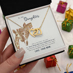 To My Daughter Heart and Soul Interlocking Hearts Necklace