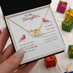 To My Daughter-Some Days Are Better Interlocking Hearts Necklace