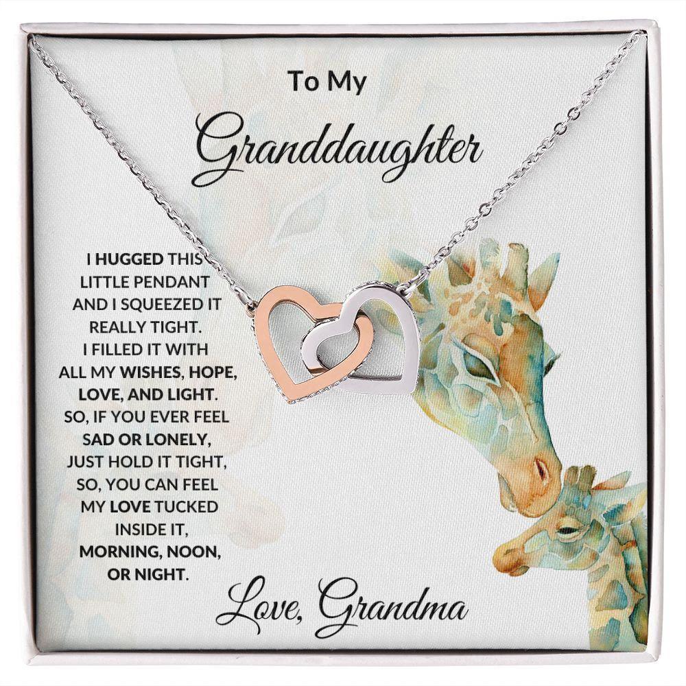 Gift for Granddaughter Interlocking Hearts Necklace