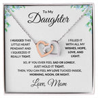 To My Daughter Interlocking Hearts Necklace